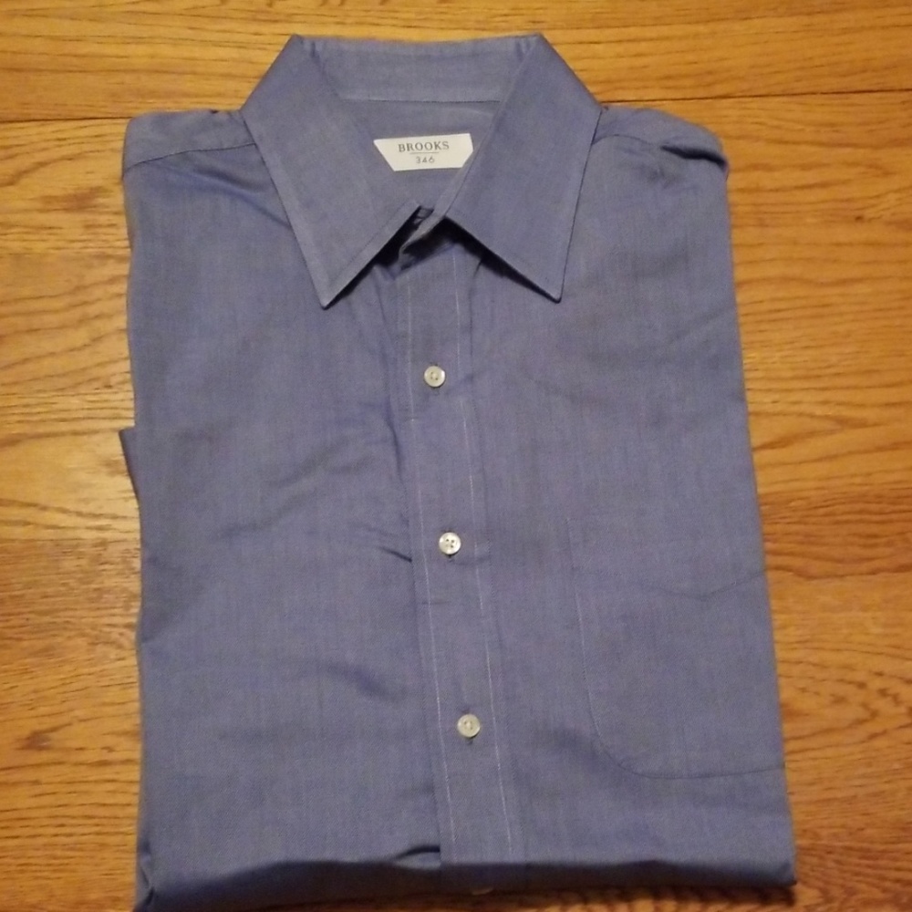 Brooks Brothers 346 15.5 32 Blue Polo L/S